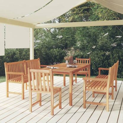 Set da Pranzo per Giardino 5 pz in Legno Massello di Teak - homemem39