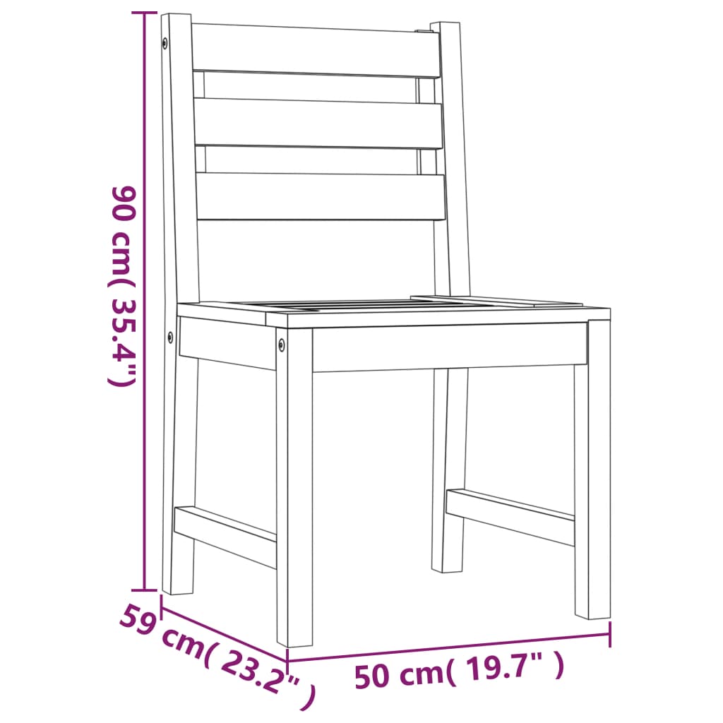 Sedie da Giardino 6 pz in Legno Massello di Teak - homemem39