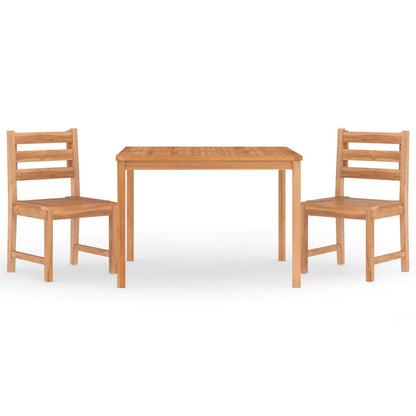 Set da Pranzo per Giardino 3 pz in Legno Massello di Teak - homemem39