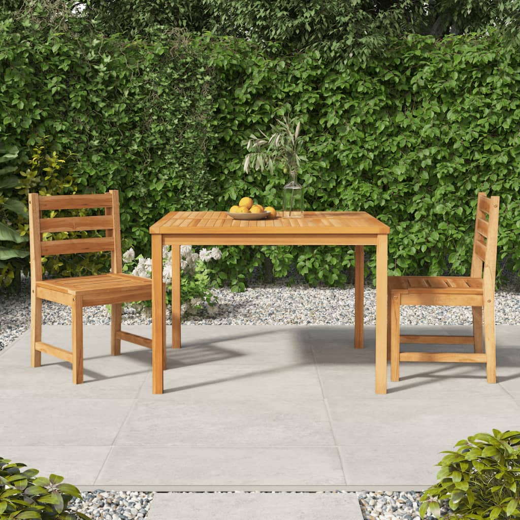 Set da Pranzo per Giardino 3 pz in Legno Massello di Teak - homemem39