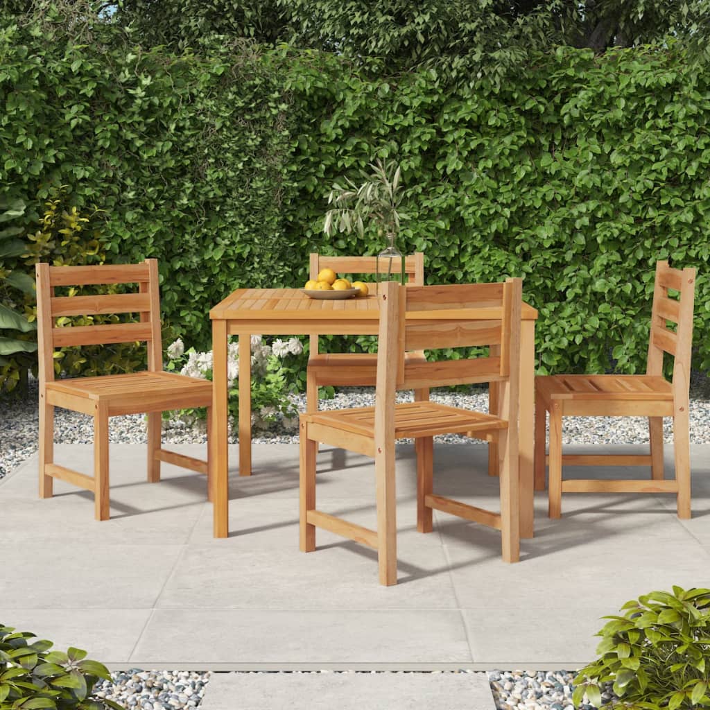 Set da Pranzo per Giardino 5 pz in Legno Massello di Teak - homemem39