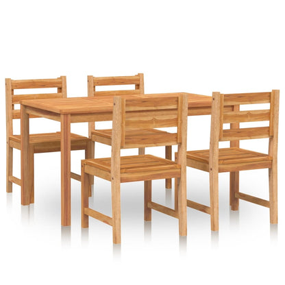 Set da Pranzo per Giardino 5 pz in Legno Massello di Teak - homemem39