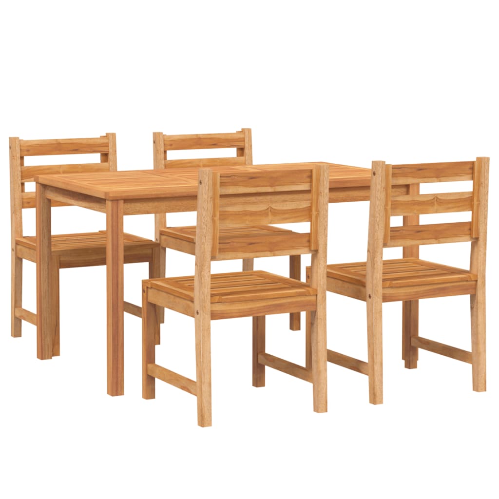 Set da Pranzo per Giardino 5 pz in Legno Massello di Teak - homemem39