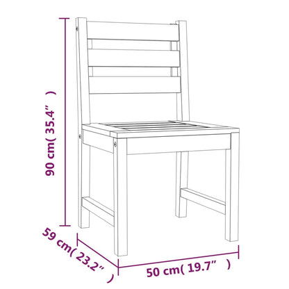 Set da Pranzo per Giardino 5 pz in Legno Massello di Teak - homemem39