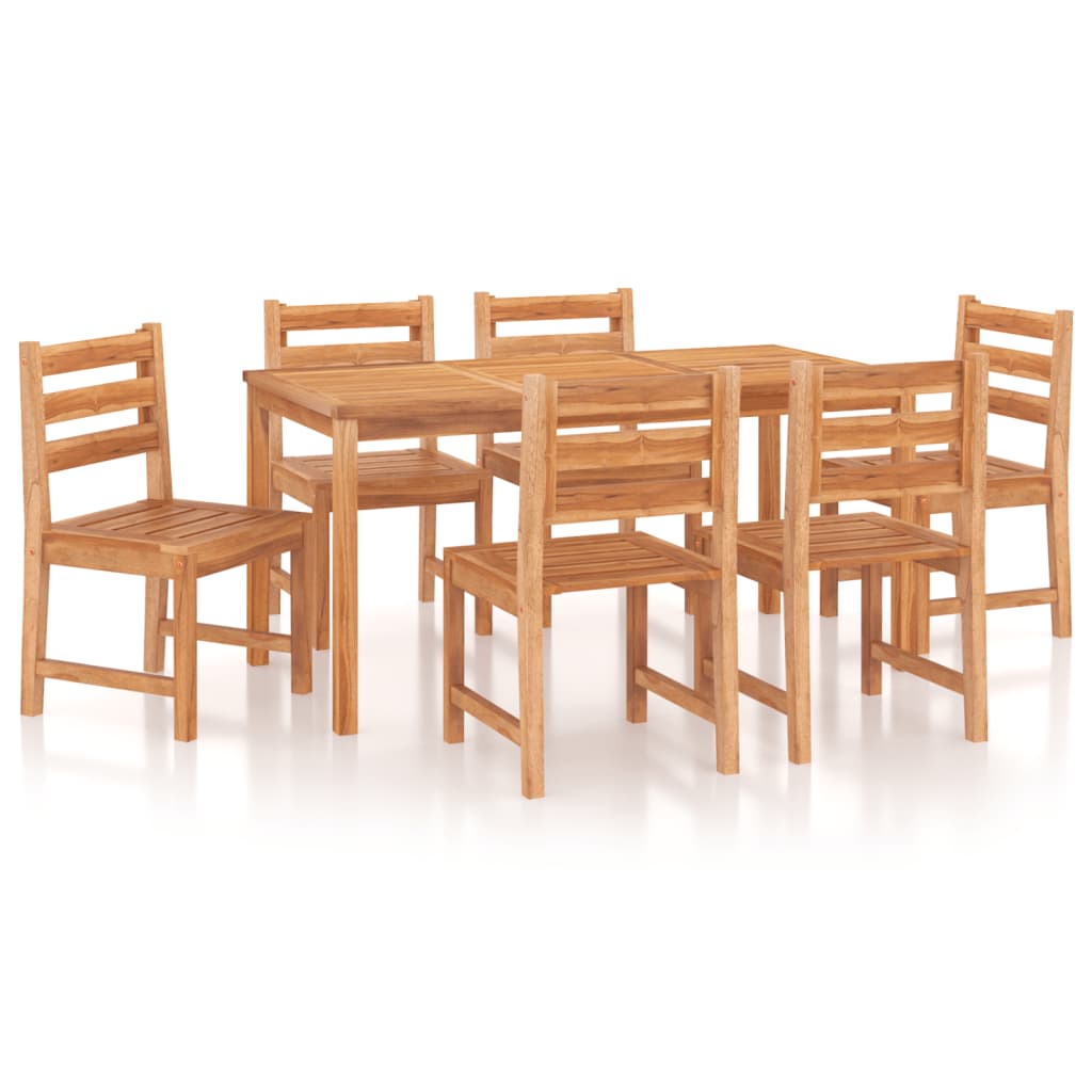 Set da Pranzo da Giardino 7 pz in Legno Massello di Teak - homemem39