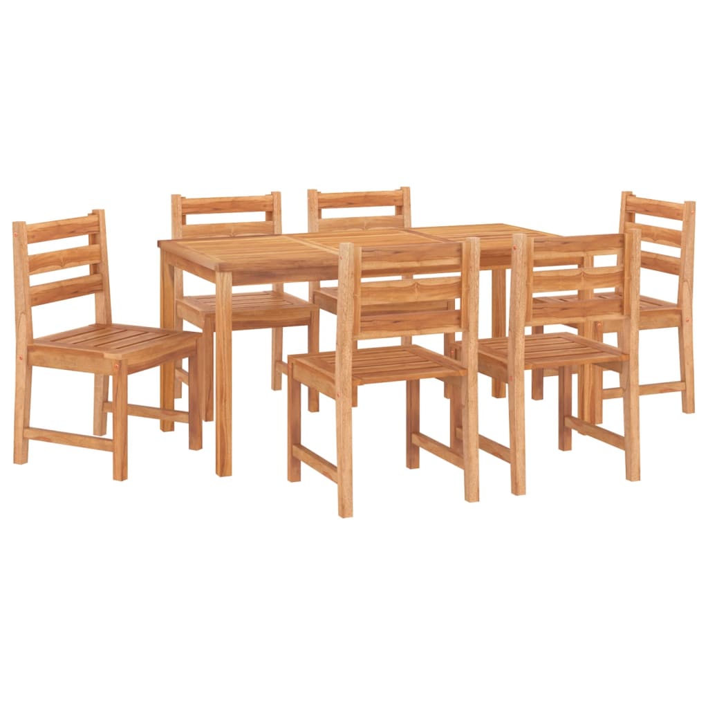 Set da Pranzo da Giardino 7 pz in Legno Massello di Teak - homemem39