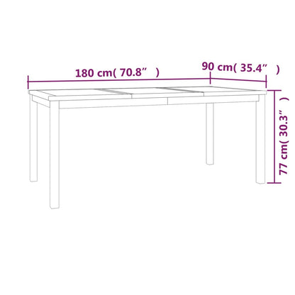 Set da Pranzo da Giardino 7 pz in Legno Massello di Teak - homemem39