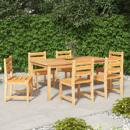 Set da Pranzo da Giardino 7 pz in Legno Massello di Teak - homemem39