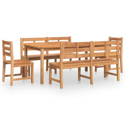 Set da Pranzo per Giardino 5 pz in Legno Massello di Teak - homemem39