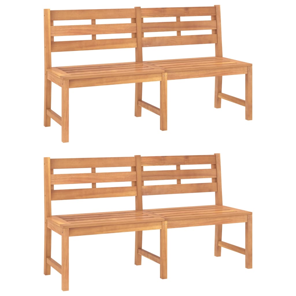 Set da Pranzo per Giardino 5 pz in Legno Massello di Teak - homemem39