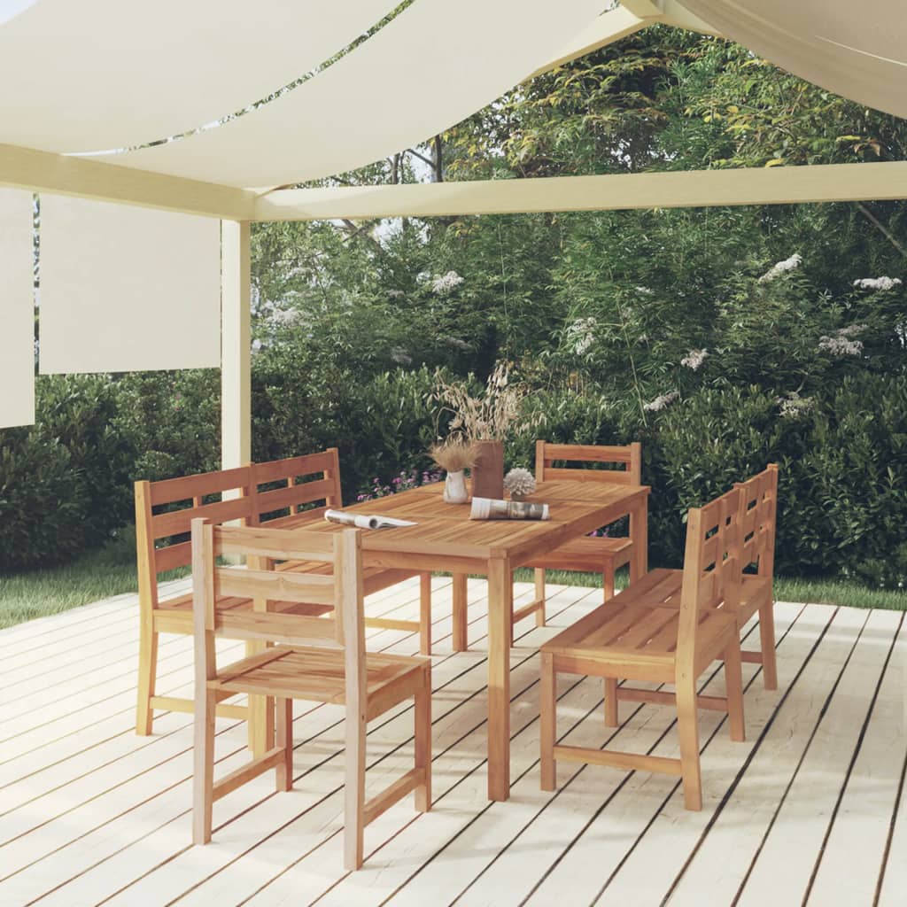 Set da Pranzo per Giardino 5 pz in Legno Massello di Teak - homemem39