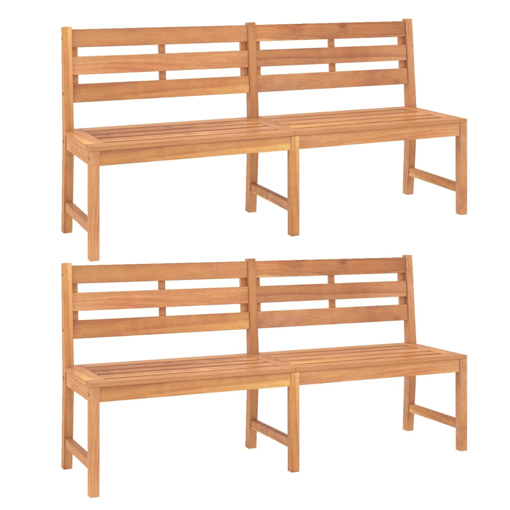 Set da Pranzo per Giardino 4 pz in Legno Massello di Teak - homemem39