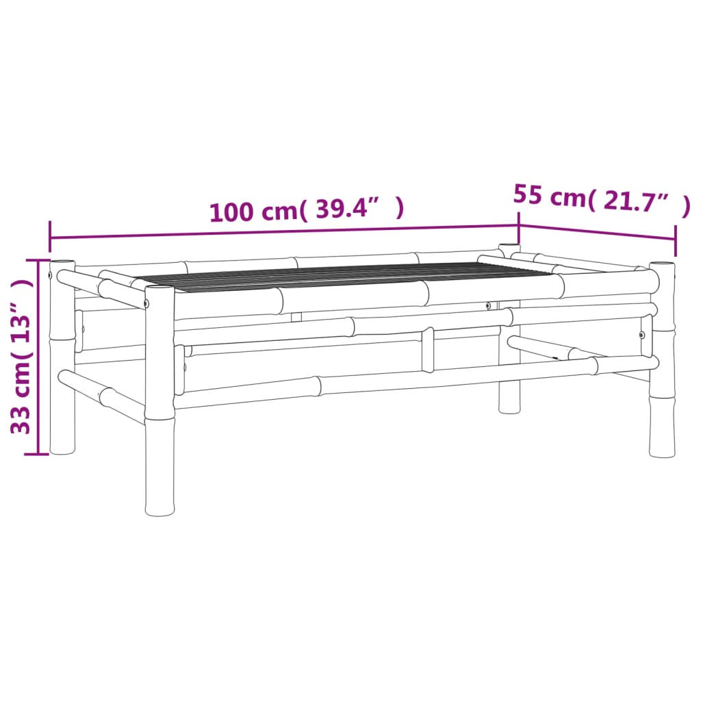 Set Salotto da Giardino 3pz con Cuscini Grigio Scuro Bambù - homemem39