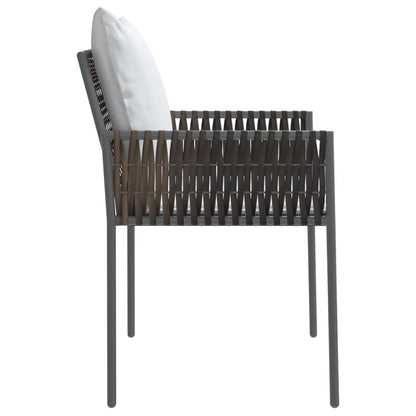 Sedie da Giardino con Cuscini 2pz Marroni 54x61x83cm Polyrattan - homemem39