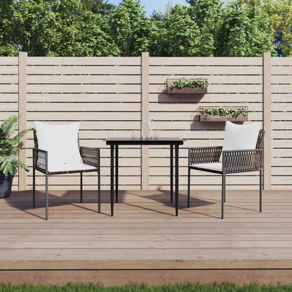 Sedie da Giardino con Cuscini 2pz Marroni 54x61x83cm Polyrattan - homemem39