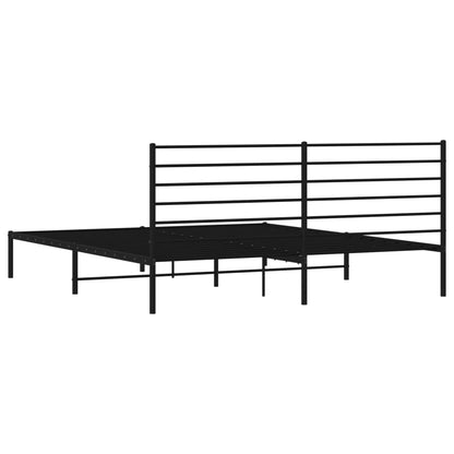 Giroletto con Testiera in Metallo Nero 183x213 cm - homemem39