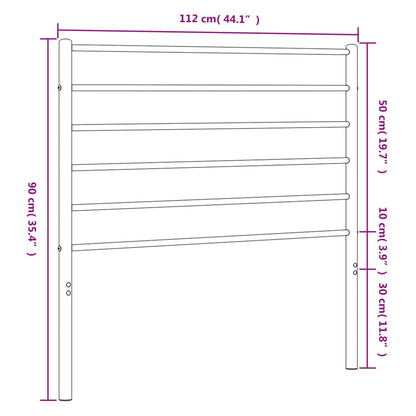 Testiera in Metallo Nero 107 cm - homemem39