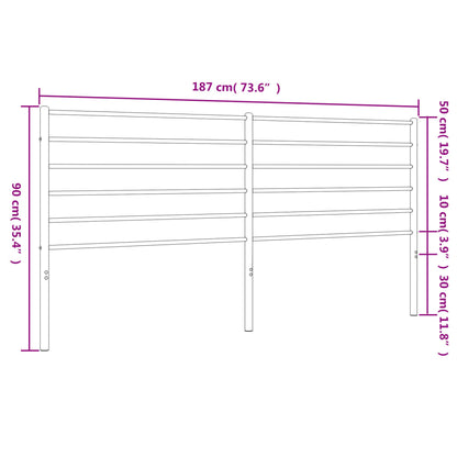 Testiera in Metallo Nero 180 cm - homemem39