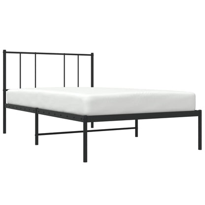 Giroletto con Testiera in Metallo Nero 107x203 cm - homemem39