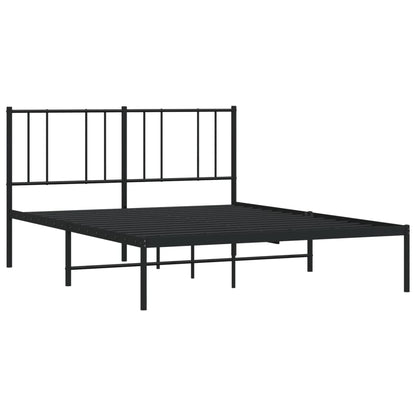 Giroletto con Testiera in Metallo Nero 135x190 cm - homemem39