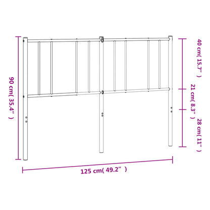 Testiera in Metallo Bianco 120 cm - homemem39