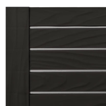 Lettino Prendisole Nero 155x58x83 cm in Polipropilene - homemem39