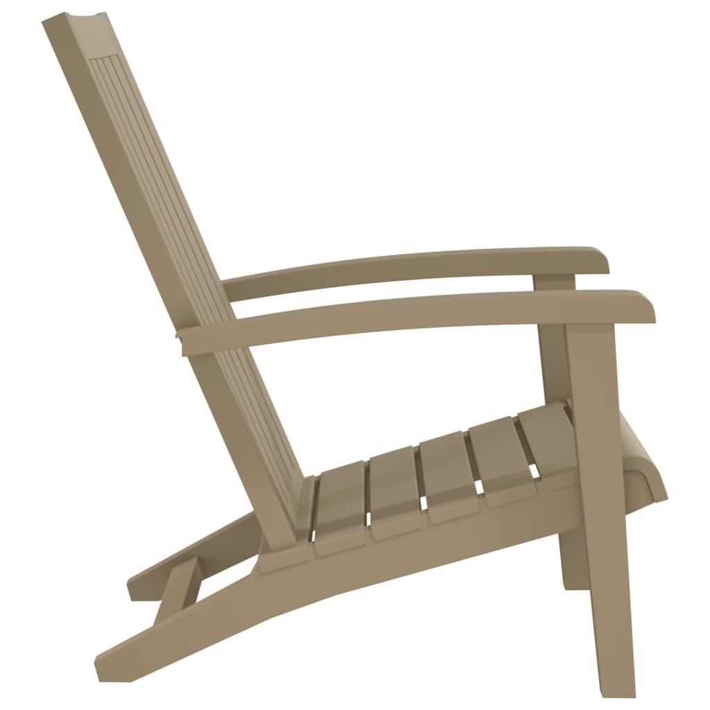 Sedia Adirondack da Giardino in Polipropilene Marrone Chiaro - homemem39