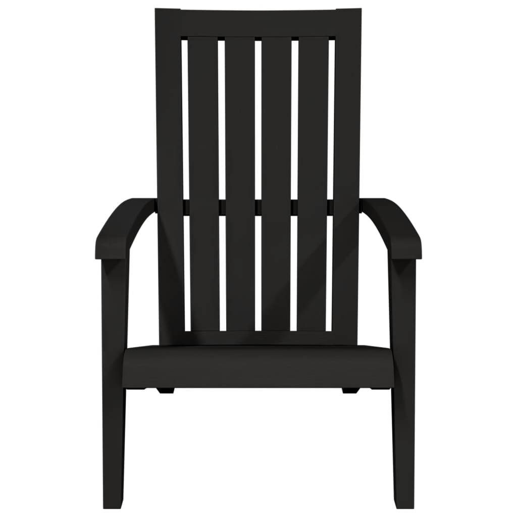 Sedie Adirondack da Giardino 2 pz in Polipropilene Nero - homemem39