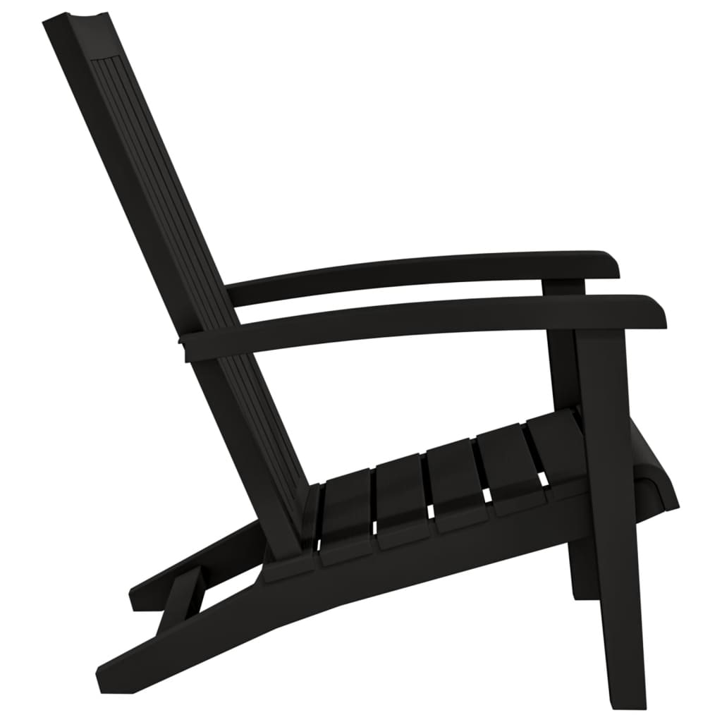 Sedie Adirondack da Giardino 2 pz in Polipropilene Nero - homemem39