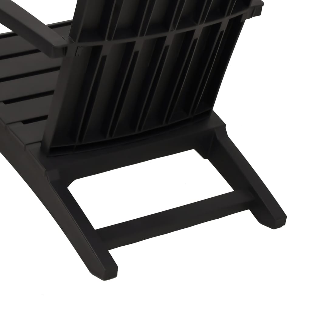 Sedie Adirondack da Giardino 2 pz in Polipropilene Nero - homemem39