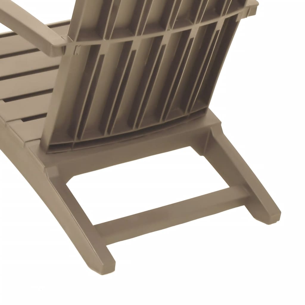 Sedie Adirondack da Giardino 2 pz Polipropilene Marrone Chiaro - homemem39