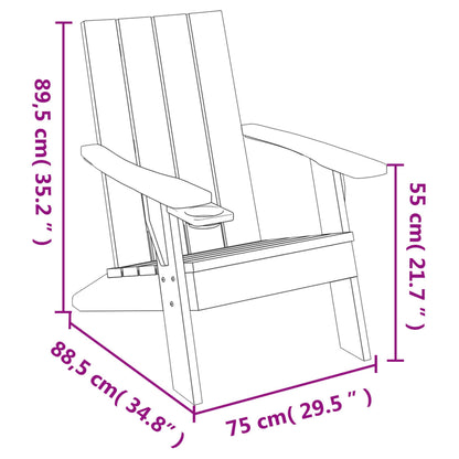 Sedia da Giardino Marrone Chiaro 75x88,5x89,5 cm Polipropilene - homemem39