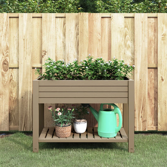 Fioriera da Giardino Marrone Chiaro 110x45x79 cm Polipropilene - homemem39