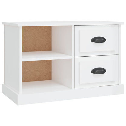 Mobile Porta TV Bianco Lucido 73x35,5x47,5 cm Legno Multistrato - homemem39