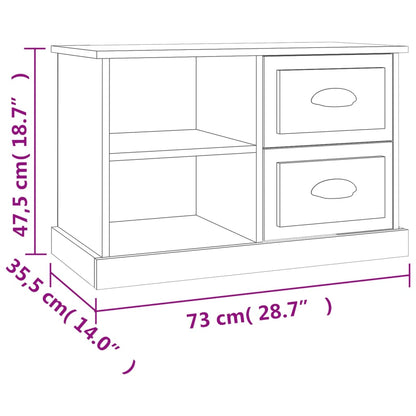 Mobile Porta TV Rovere Sonoma 73x35,5x47,5 cm Legno Multistrato - homemem39