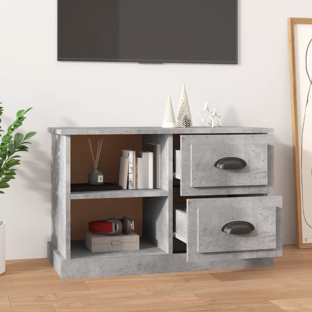 Mobile Porta TV Grigio Cemento 73x35,5x47,5cm Legno Multistrato - homemem39