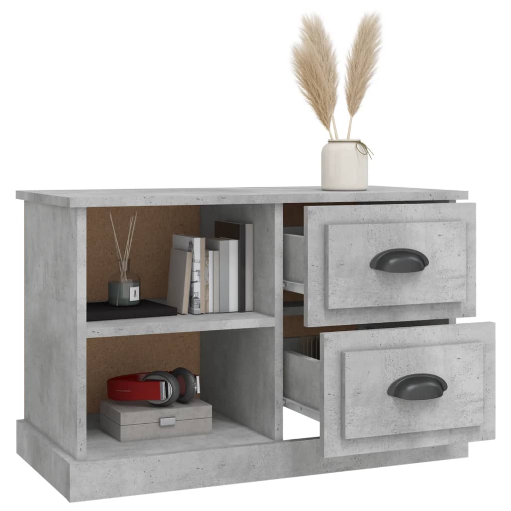 Mobile Porta TV Grigio Cemento 73x35,5x47,5cm Legno Multistrato - homemem39