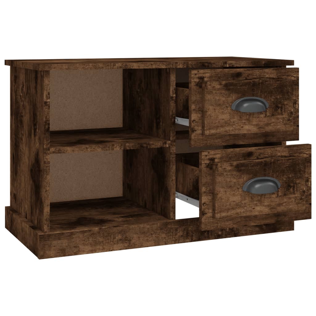 Mobile Porta TV Rovere Fumo 73x35,5x47,5 cm Legno Multistrato - homemem39