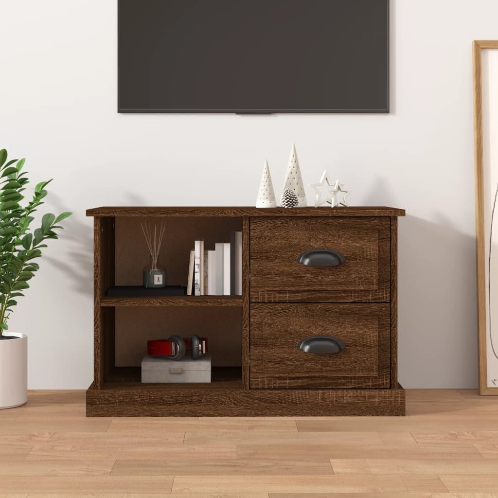 Mobile Porta TV Rovere Marrone 73x35,5x47,5cm Legno Multistrato - homemem39