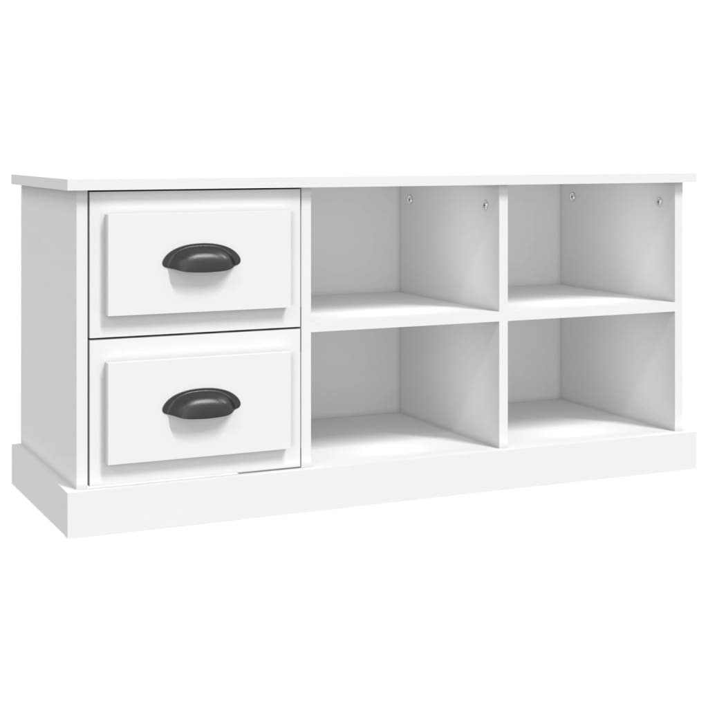 Mobile Porta TV Bianco 102x35,5x47,5 cm in Legno Multistrato - homemem39