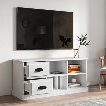 Mobile Porta TV Bianco 102x35,5x47,5 cm in Legno Multistrato - homemem39