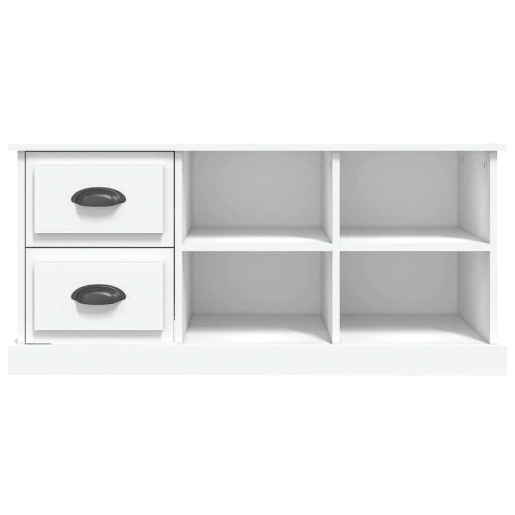 Mobile Porta TV Bianco 102x35,5x47,5 cm in Legno Multistrato - homemem39