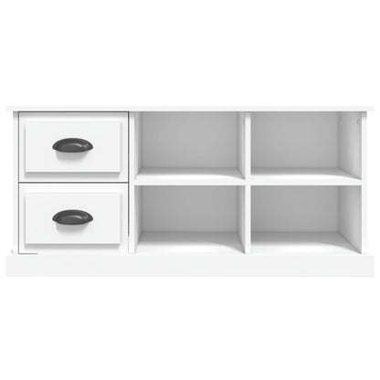 Mobile Porta TV Bianco 102x35,5x47,5 cm in Legno Multistrato - homemem39