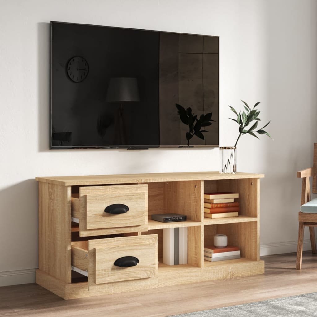 Mobile TV Rovere Sonoma 102x35,5x47,5 cm in Legno Multistrato - homemem39