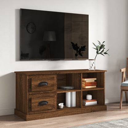 Mobile TV Rovere Marrone 102x35,5x47,5 cm in Legno Multistrato - homemem39