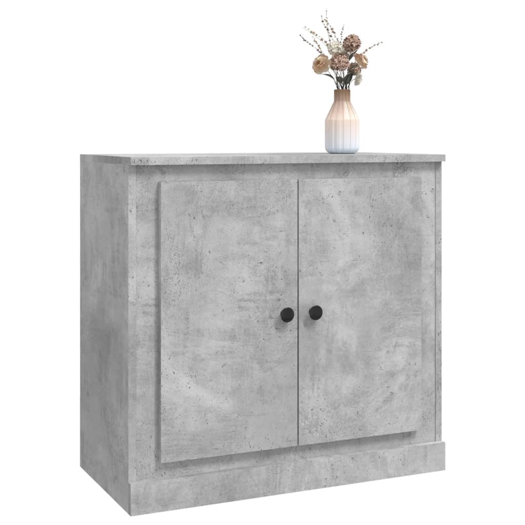 Credenza Grigio Cemento 70x35,5x67,5 cm in Legno Multistrato - homemem39