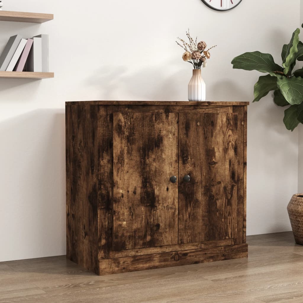 Credenza Rovere Fumo 70x35,5x67,5 cm in Legno Multistrato - homemem39