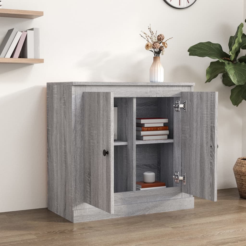 Credenza Grigio Sonoma 70x35,5x67,5 cm in Legno Multistrato - homemem39