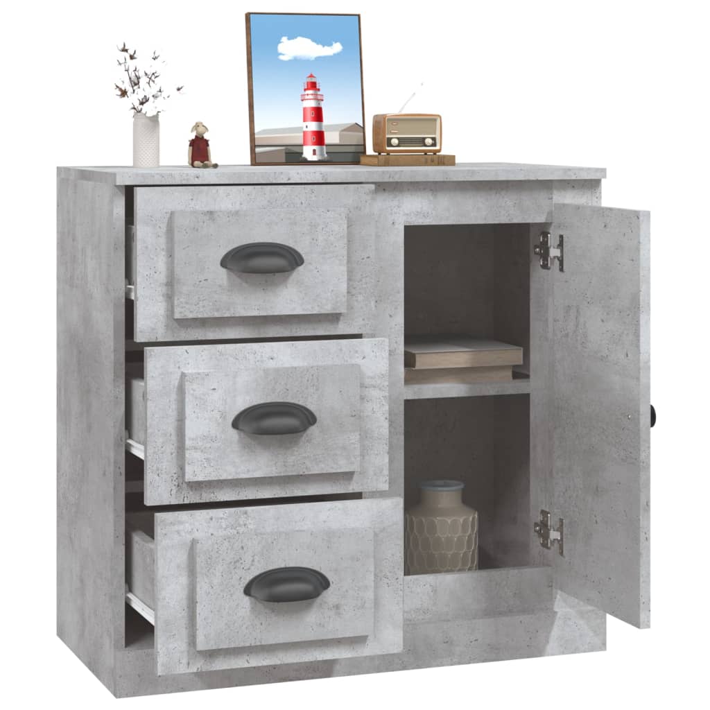 Credenza Grigio Cemento 70x35,5x67,5 cm in Legno Multistrato - homemem39