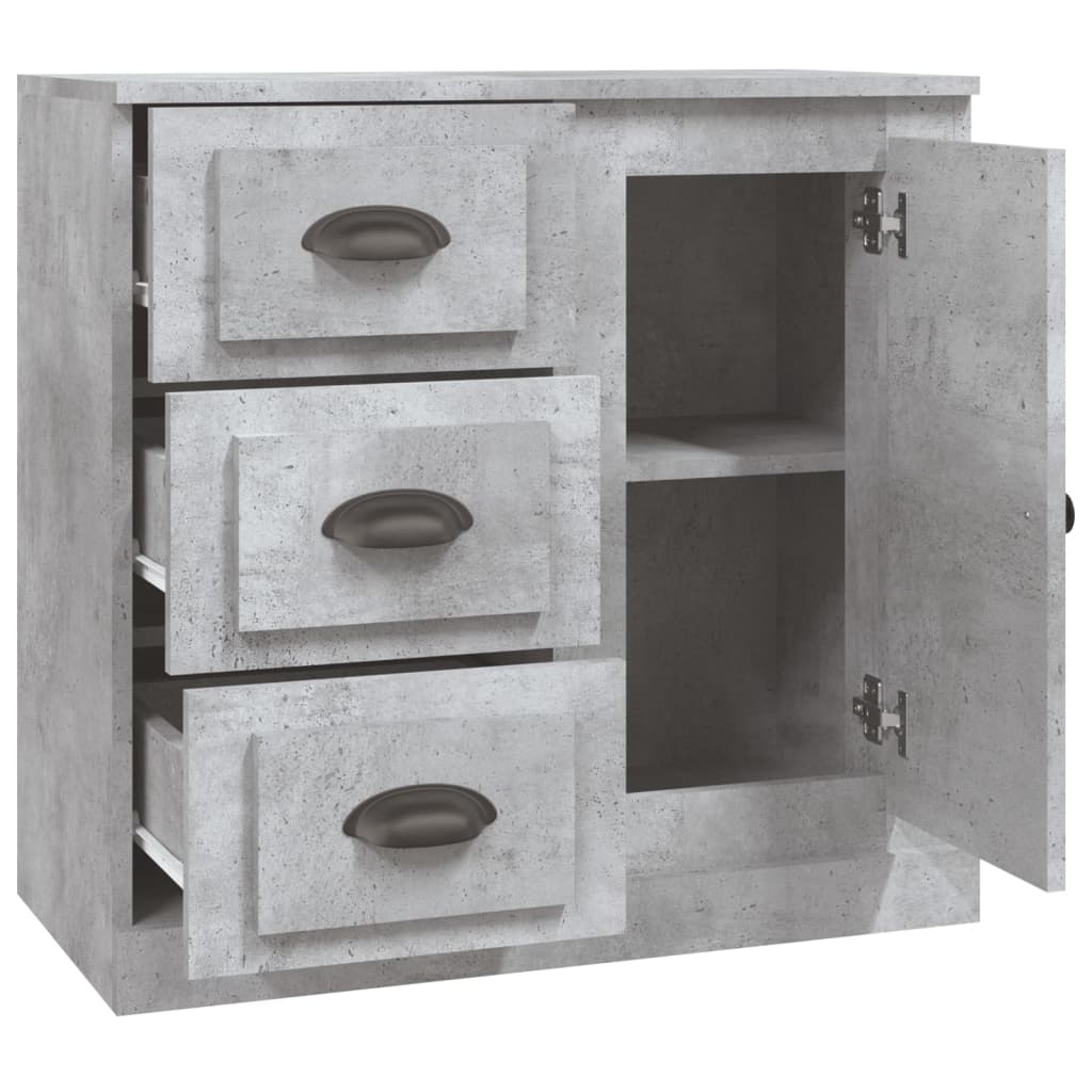 Credenza Grigio Cemento 70x35,5x67,5 cm in Legno Multistrato - homemem39